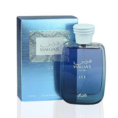 RASASI Hawas Ice Eau De Parfum Spray for Men, 3.4 Ounce