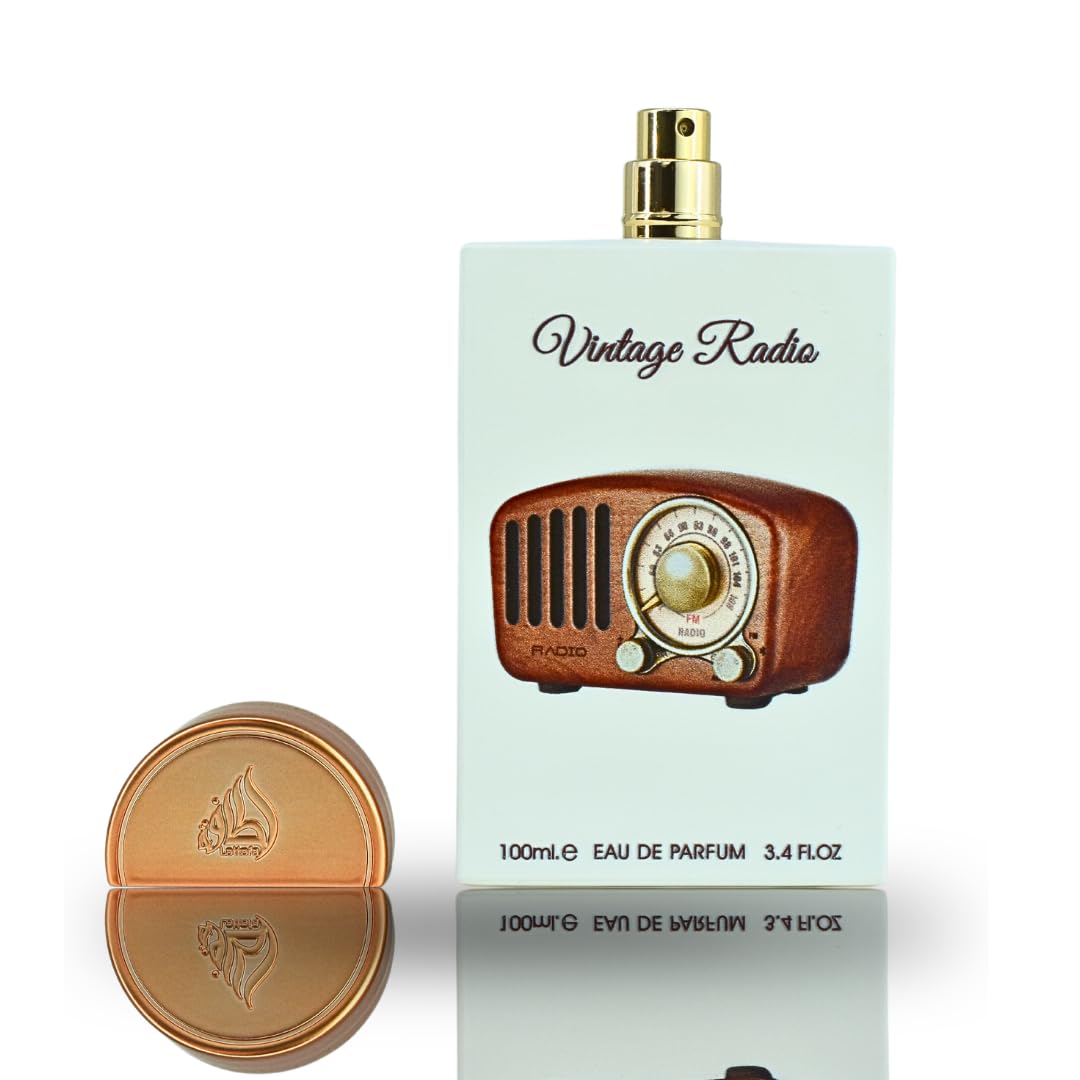 Lattafa Pride Vintage Radio for Unisex Eau de Parfum Spray, 3.4 Ounce